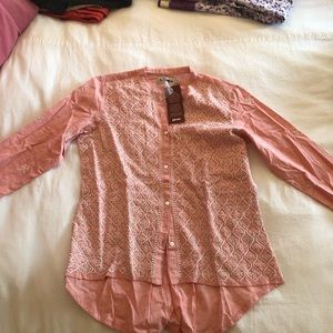 Fab India button down with indian style detail.